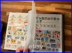 BIRDS ON STAMPS large stockbook 45 sides mint and used 2