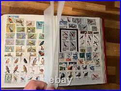 BIRDS ON STAMPS mint & used stockbook cv marked £2000+ 3 sides not shown 301