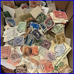 BOX LOT WW STAMP LOT. 1000s OF OFF PAPER STAMPS 100+ INTERNATIONAL COUNTRIES