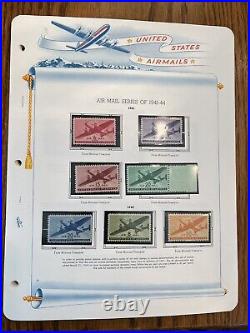 Big Lot Back of the Book Airmail on White Ace pages MINT and USED