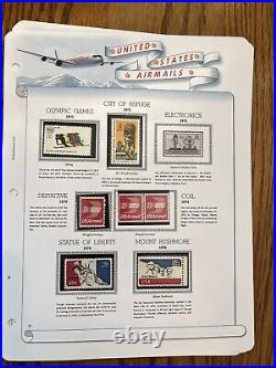 Big Lot Back of the Book Airmail on White Ace pages MINT and USED