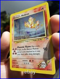 Blaine's Moltres #1/132 Holo Rare Gym Heroes Pokémon Card Near Mint