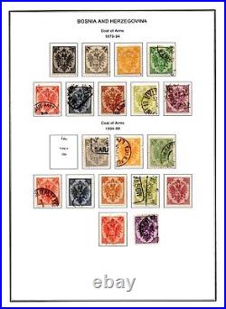 Bosnia & Herzegovina 1879-1918 Collection Of 150+ Stamps On 14 Pages Mint & Used