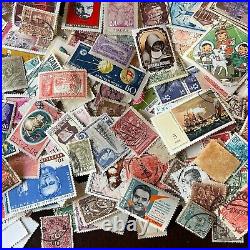 Box Lot Stamps Thousands Off Paper From Hundreds Of Worldwide Countries