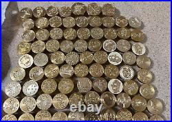 Brass Head Invitation Card Seal Wax Stamps with Handles Huge Lot of 108