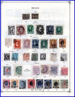 Brazil 1850-1980 Collection Of 1300+ Stamps On Scott Album Pages, Mint & Used