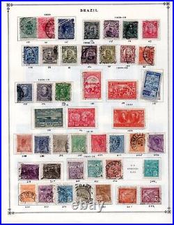 Brazil 1850-1980 Collection Of 1300+ Stamps On Scott Album Pages, Mint & Used