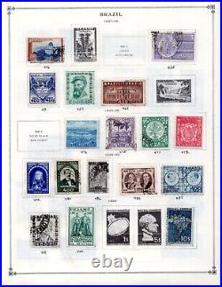 Brazil 1850-1980 Collection Of 1300+ Stamps On Scott Album Pages, Mint & Used