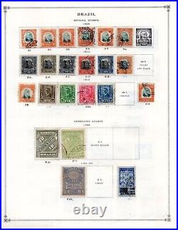 Brazil 1850-1980 Collection Of 1300+ Stamps On Scott Album Pages, Mint & Used