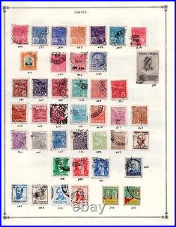 Brazil 1850-1980 Collection Of 1300+ Stamps On Scott Album Pages, Mint & Used