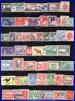 British Commonwealth 1860-1950 Collection Of 345 Stamps Used & Mint