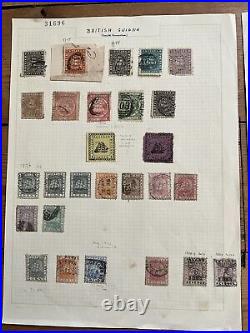 British Guiana Stamps Collection QV Onwards Mint & Used Hinged On Leaves #SB12