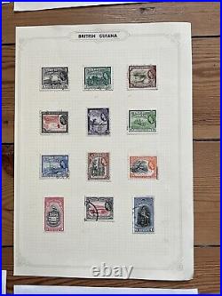 British Guiana Stamps Collection QV Onwards Mint & Used Hinged On Leaves #SB12