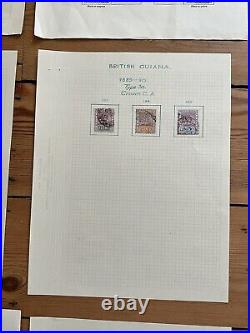 British Guiana Stamps Collection QV Onwards Mint & Used Hinged On Leaves #SB12