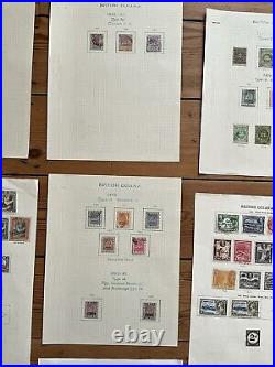 British Guiana Stamps Collection QV Onwards Mint & Used Hinged On Leaves #SB12