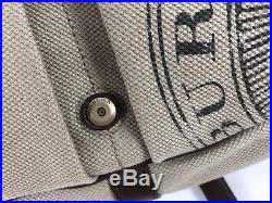 Burberry Heritage Stamp Canvas Leather Hobo Bag Handbag Purse Beige $695 MINT
