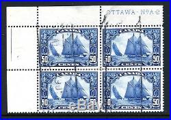 CANADA Scott 158 USED UL Plate 2 50¢ Bluenose Scroll Issue (. 032)