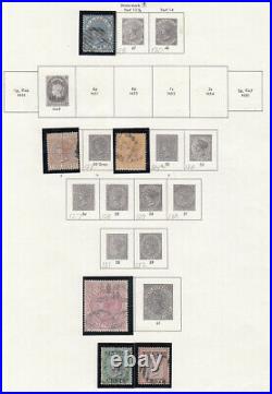 CEYLON 1868-1900 COLLECTION ON PAGES MINT USED many better including nos. 64 68