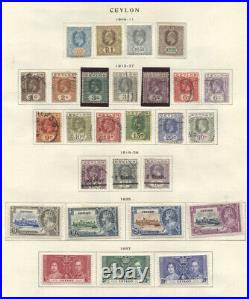 CEYLON 1872-1938 COLLECTION ON ALBUM PAGES MINT USED many Victorias Edward VII G