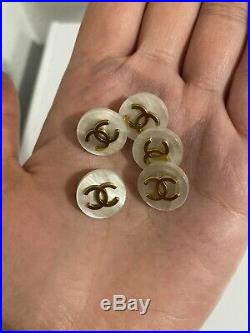 Chanel 5 Vintage CC Logo Front Buttons Stamped Lot 5