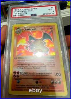 Charizard 1st Edition Base Set Shadowless Holo PSA MINT 9 Thick Stamp 4/102