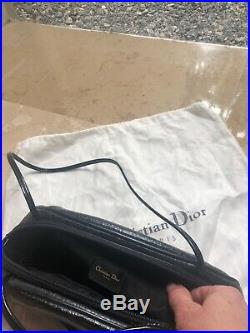 Chiristian dior bag authentic black with Dior stamp leather. Mint condition