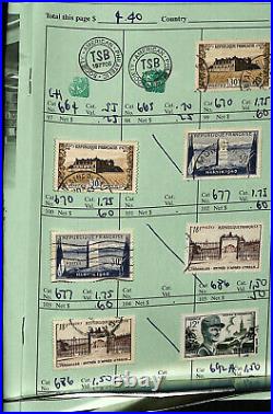 Classic France Stamps Collection in APS Circuit Books High Value, Unique Items