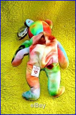 Coll. Mint Original Retired Peace Bear Beanie Baby! No Tag Errors, No Stamp