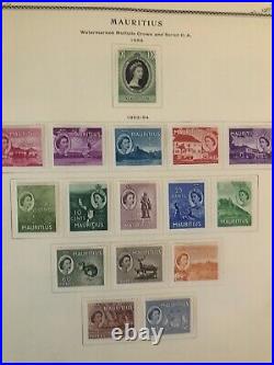 Collection Foreign On Cards Pages Mint Used All British Mauritius N-20