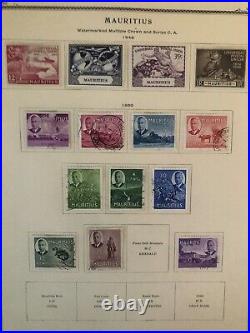 Collection Foreign On Cards Pages Mint Used All British Mauritius N-20