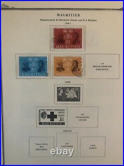 Collection Foreign On Cards Pages Mint Used All British Mauritius N-20