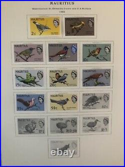 Collection Foreign On Cards Pages Mint Used All British Mauritius N-20