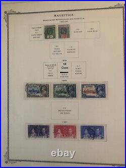 Collection Foreign On Cards Pages Mint Used All British Mauritius N-20