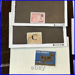 Colombia Overprint Lot Used Stamps In Glassines Reversion Sobresata Revenues #6