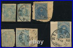 Confederate States 2 Student's Lot of 6 Used Stamps BY2204