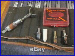Craftool CS Osborne Leather Punch Stamp & Tool Lot Saddle Maker Cobbler FreeS&H