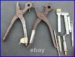 Craftool Leather Working Hand Tool Lot Hole Punch Stamps Hammers Mallets Tandy
