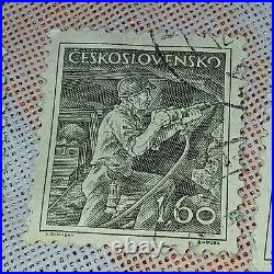 Czechoslovakia Postage Stamp Lot Of 6 Czech Republic 1.60k Brown Black Soldier