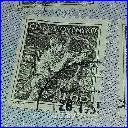 Czechoslovakia Postage Stamp Lot Of 6 Czech Republic 1.60k Brown Black Soldier