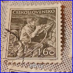 Czechoslovakia Postage Stamp Lot Of 6 Czech Republic 1.60k Brown Black Soldier