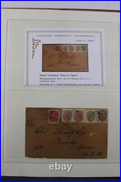 DANISH WEST INDIES Rare Stamps & Covers 11 Certificates Stamp Collection