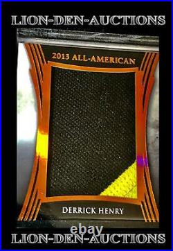 Derrick Henry 2013 Leaf US Army All American GU Jumbo Patch XRC Jersey# 2/8 1/1