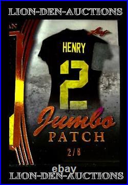 Derrick Henry 2013 Leaf US Army All American GU Jumbo Patch XRC Jersey# 2/8 1/1