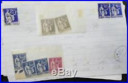 EDW1949SELL FRANCE Extensive collection, Mint & Used on Old Time pgs Cat $3030