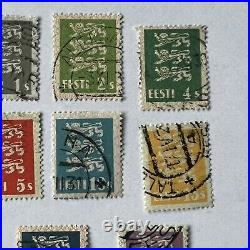 ESTONIA LOT OF 8 DIFFERENT COAT OF ARMS STAMPS 1s-25s