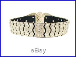 ETRO Pale Gold Stamped Full Metal Wide Belt Women's XS 24- MINT Made in Italy