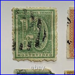 Early 1800's Select Group Of Montevideo Uruguay Stamps, Interesting Lot