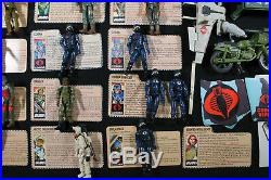 Early 80s G I Joe Lot Figures Cards Weapons Accessories Vehicles Stamps + MORE