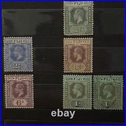 Early Fiji Mint And Used Stamps Lot In Stock Page King George V