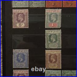 Early Fiji Mint And Used Stamps Lot In Stock Page King George V